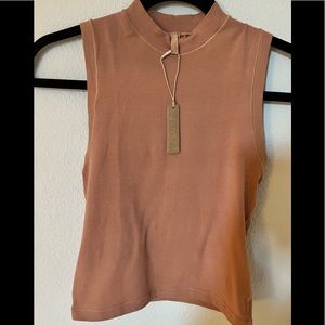 NWT SKIMS Cotton Jersey Mock Neck Tank